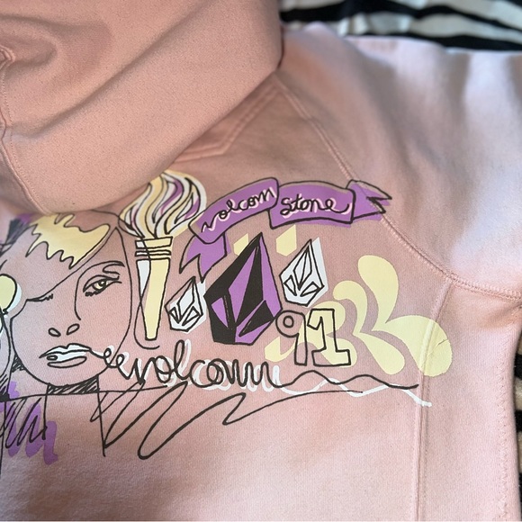 Volcom Featured Artist Zip Hoodie - Y2K/Surf/Skate/Art/Abstract - Junior’s XL - Picture 13 of 16